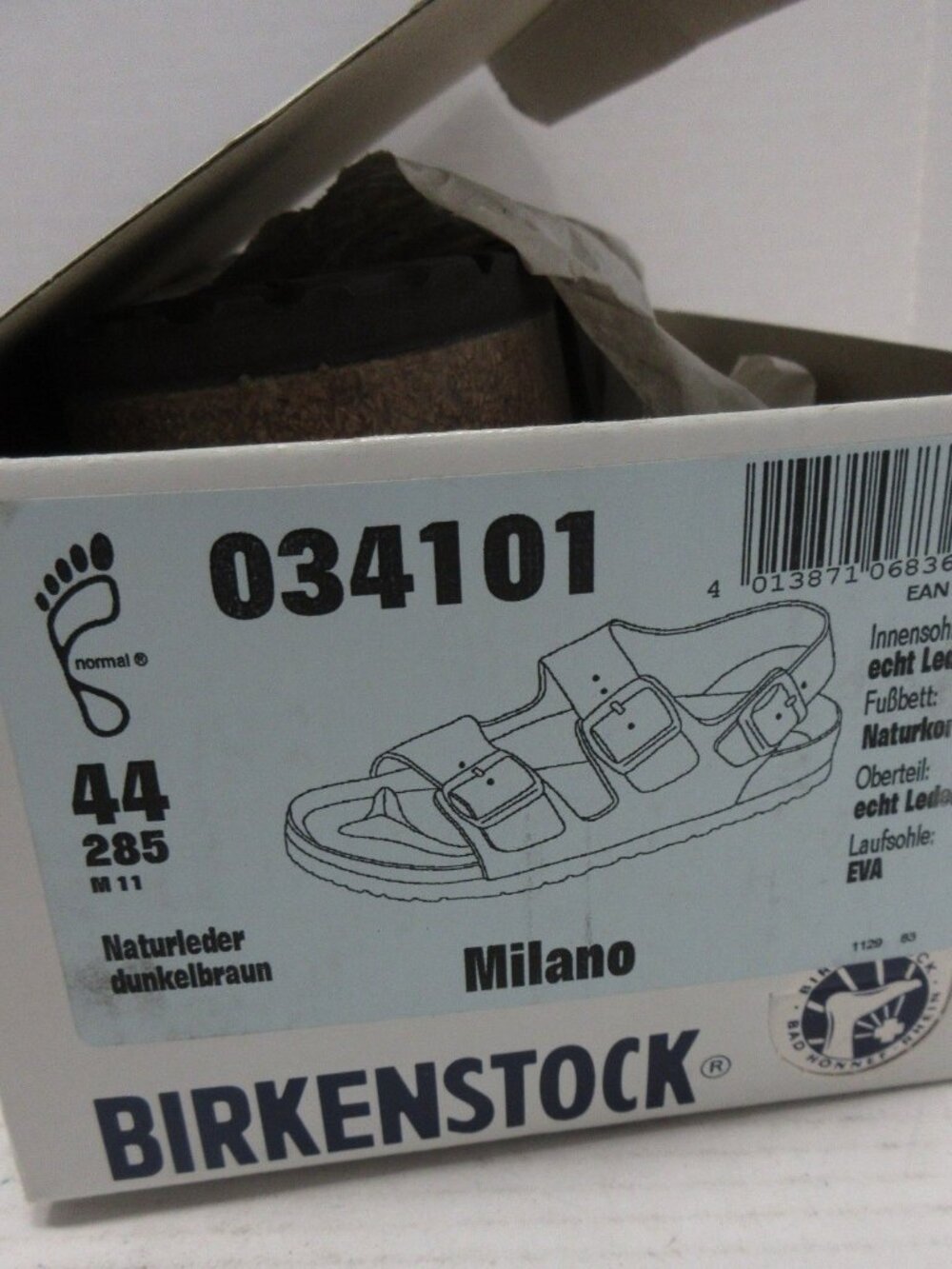 Birkenstock Sandals 44 Milano Leather Slingback Buckle Germany 11 NEW - Picture 14 of 15